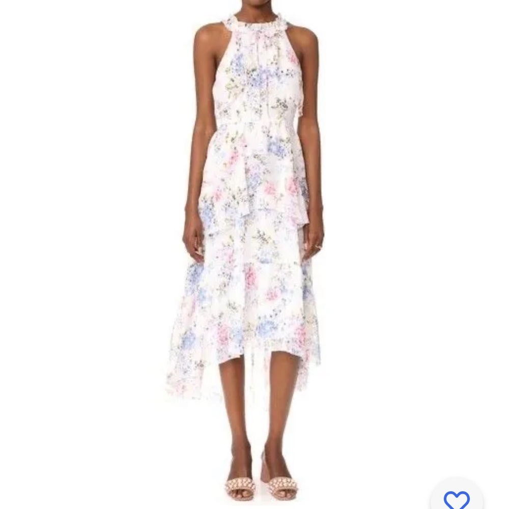 Aftermarket Floral Maxi Chiffon Dress Medium